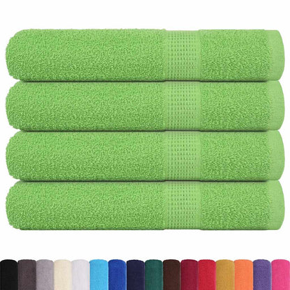 Asciugamani per Sauna 4 pz Verde Mela 80x200 cm 360 g/mÂ² Cotone