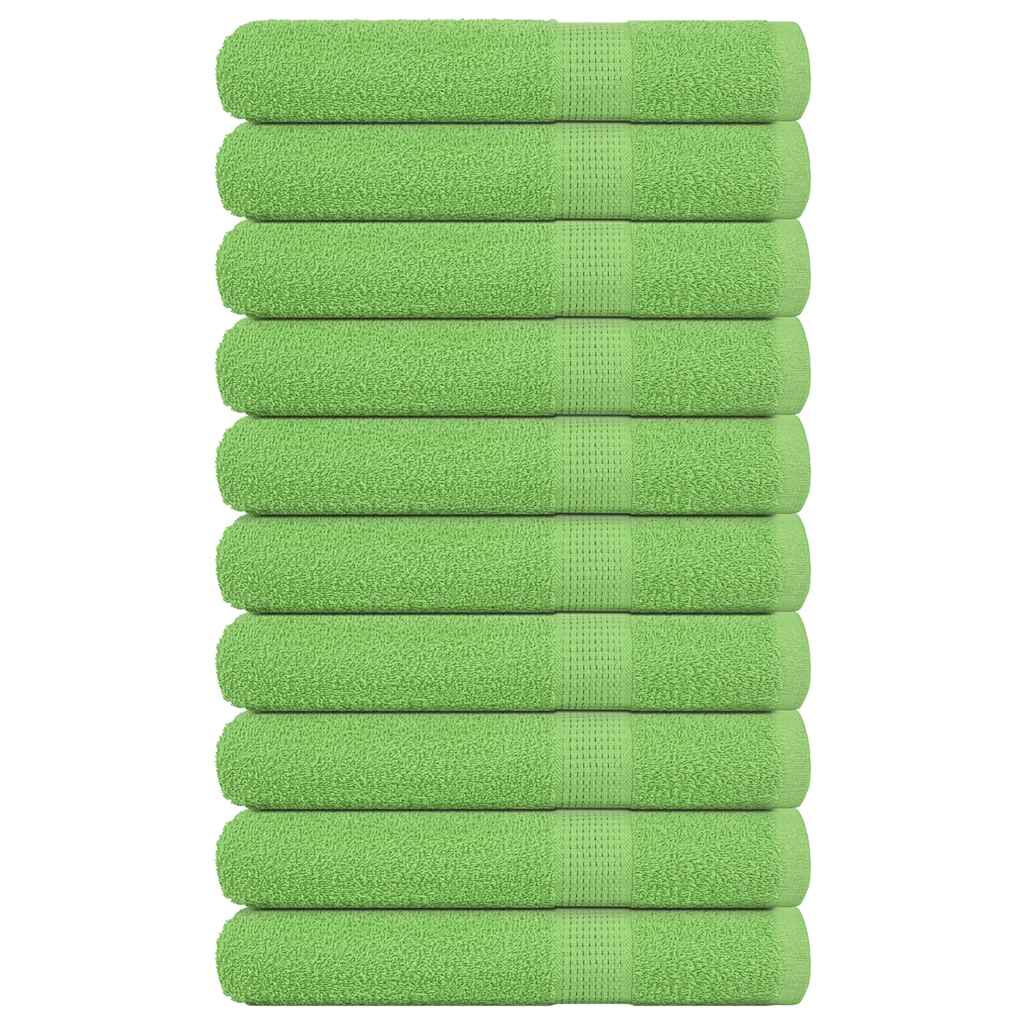 Asciugamani per Sauna 10 pz Verde Mela 80x200cm 360 g/mÂ² Cotone