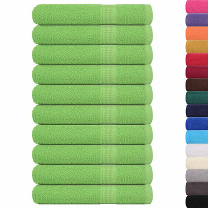 Asciugamani per Sauna 10 pz Verde Mela 80x200cm 360 g/mÂ² Cotone