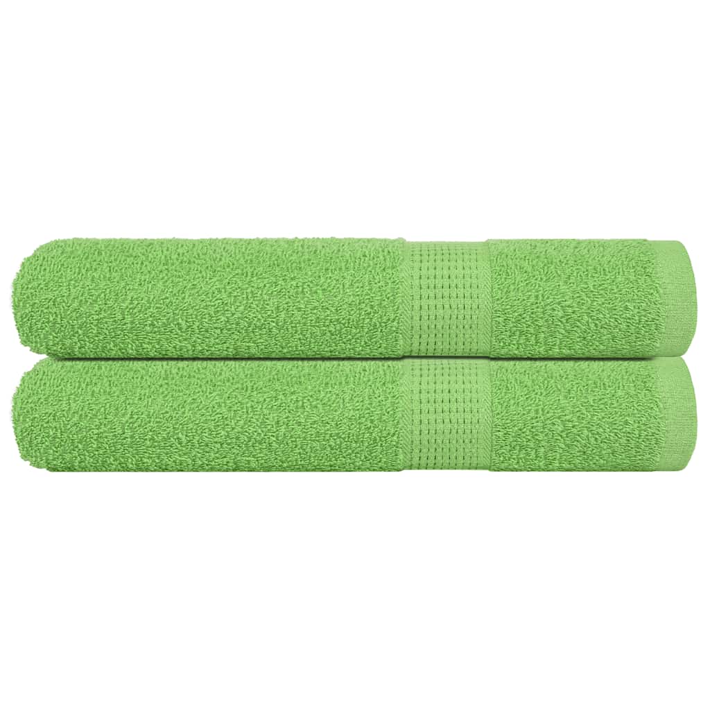 Asciugamani 2 pz Verde Mela 100x200 cm 360 g/mÂ² 100% Cotone