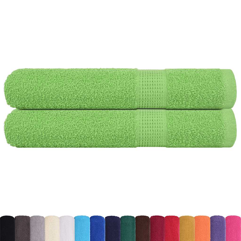 Asciugamani 2 pz Verde Mela 100x200 cm 360 g/mÂ² 100% Cotone