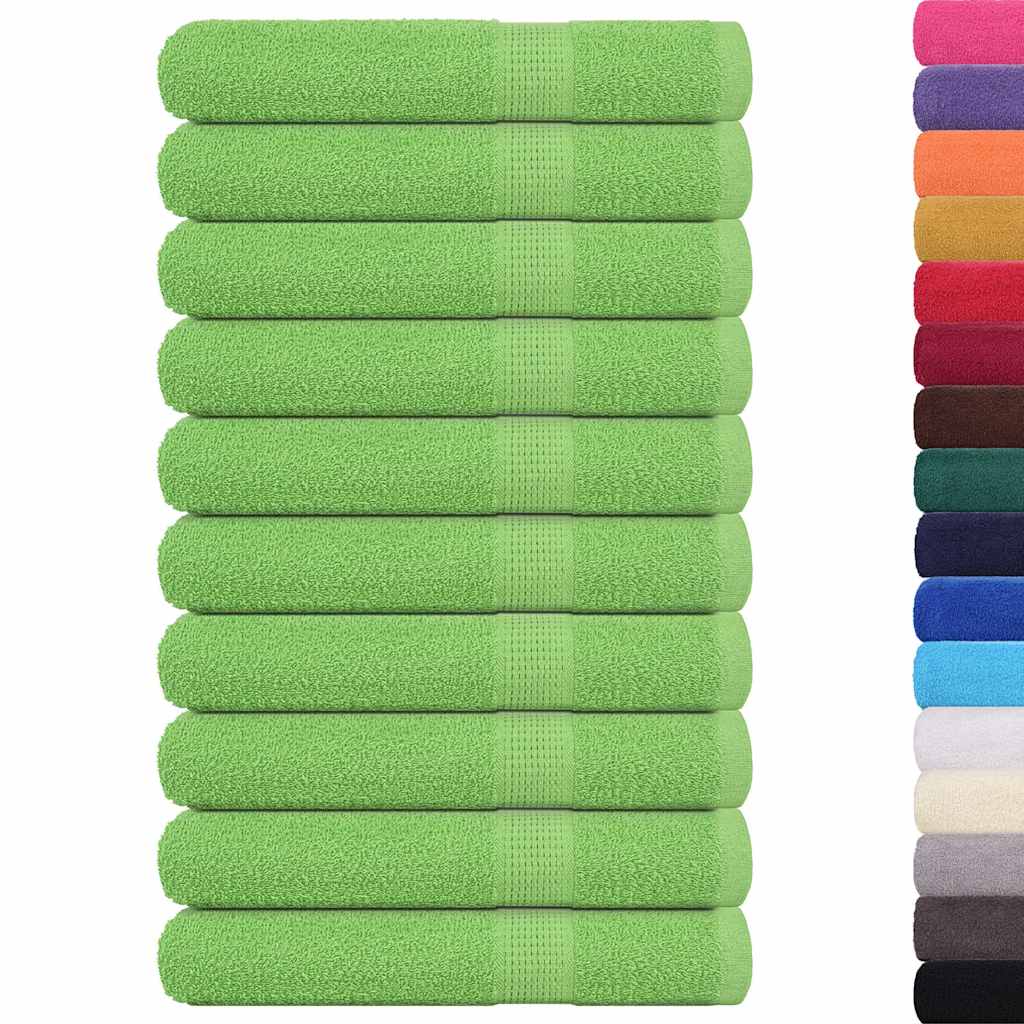Asciugamani 10 pz Verde Mela 100x200 cm 360 g/mÂ² 100% Cotone