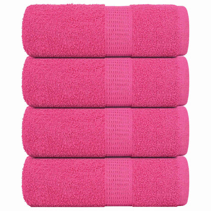 Asciugamani per Sapone 4 pz Rosa 30x30 cm 360 g/mÂ² 100% Cotone