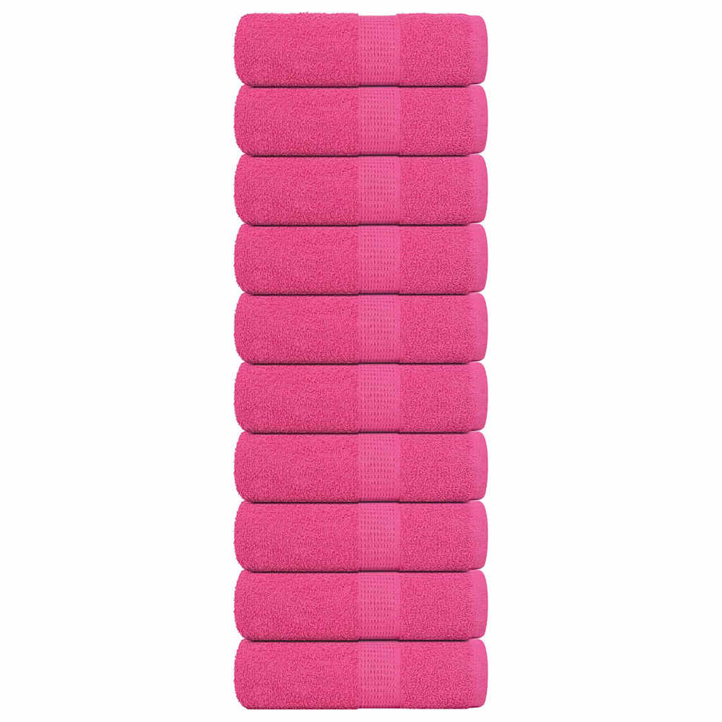 Asciugamani per Sapone 10 pz Rosa 30x30 cm 360 g/mÂ² 100% Cotone