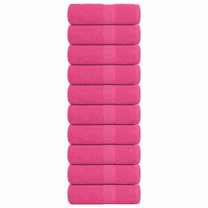 Asciugamani per Sapone 10 pz Rosa 30x30 cm 360 g/mÂ² 100% Cotone