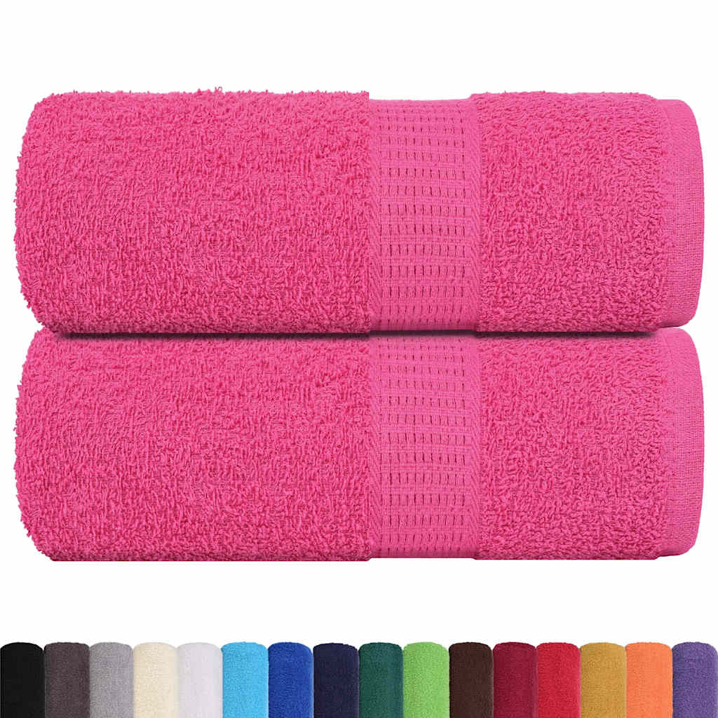 Asciugamani Ospiti 2 pz Rosa 30x50 cm 360 g/mÂ² 100% Cotone