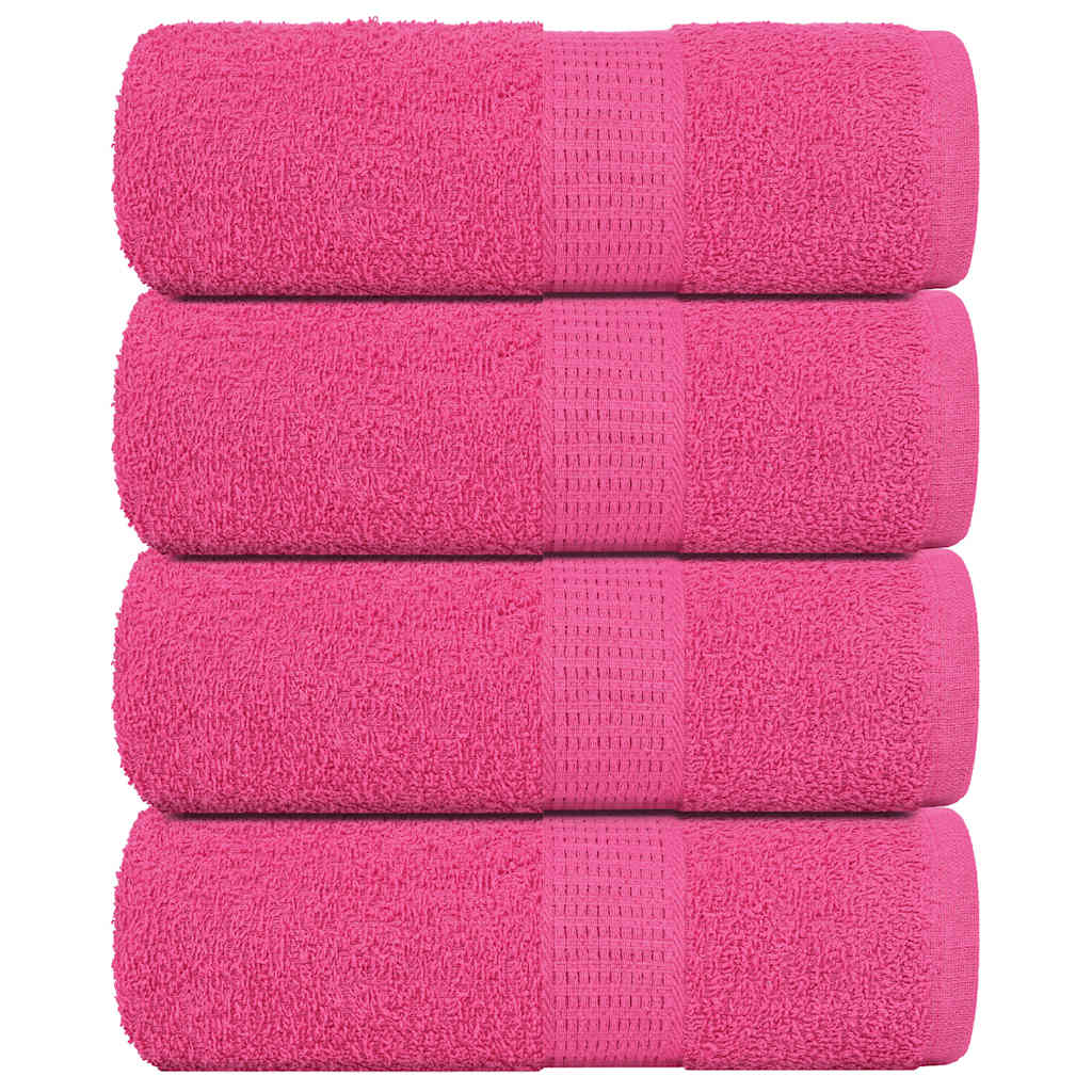 Asciugamani Ospiti 4 pz Rosa 30x50 cm 360 g/mÂ² 100% Cotone