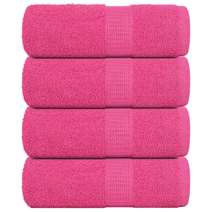 Asciugamani Ospiti 4 pz Rosa 30x50 cm 360 g/mÂ² 100% Cotone