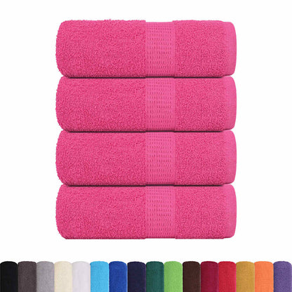 Asciugamani Ospiti 4 pz Rosa 30x50 cm 360 g/mÂ² 100% Cotone
