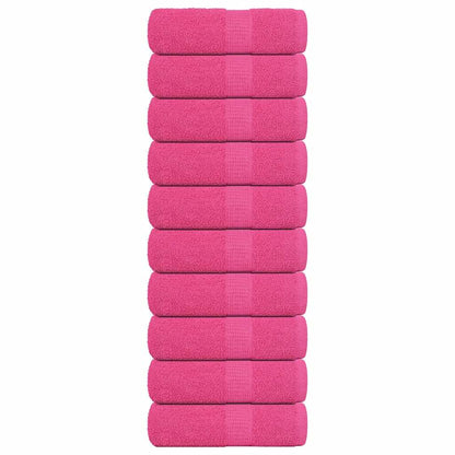 Asciugamani Ospiti 10 pz Rosa 30x50 cm 360 g/mÂ² 100% Cotone