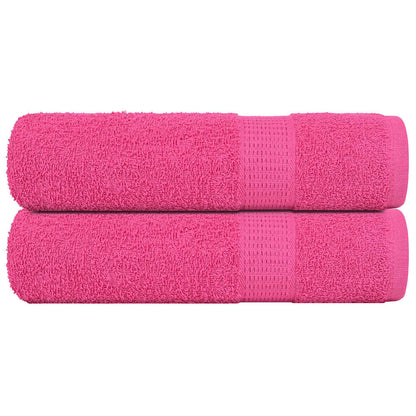 Asciugamani 2 pz Rosa 50x100 cm 360 g/mÂ² 100% Cotone