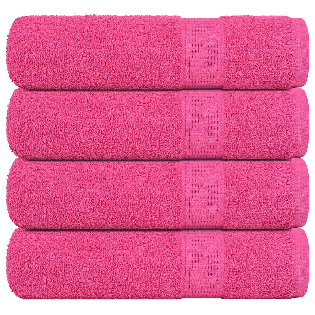 Asciugamani 4 pz Rosa 50x100 cm 360 g/mÂ² 100% Cotone