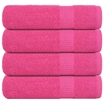 Asciugamani 4 pz Rosa 50x100 cm 360 g/mÂ² 100% Cotone