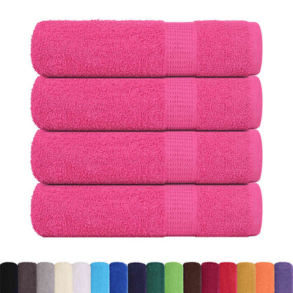 Asciugamani 4 pz Rosa 50x100 cm 360 g/mÂ² 100% Cotone