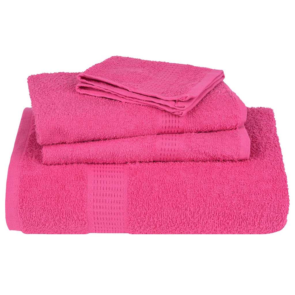 Asciugamani 4 pz Rosa 50x100 cm 360 g/mÂ² 100% Cotone