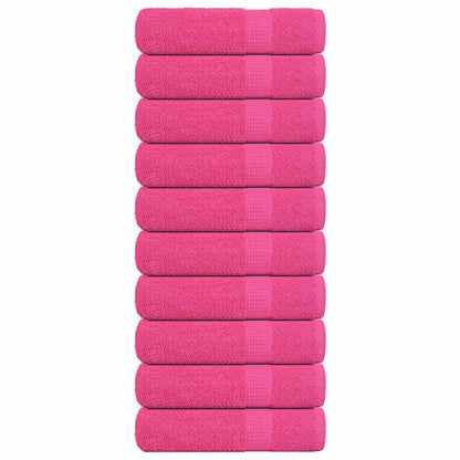 Asciugamani 10 pz Rosa 50x100 cm 360 g/mÂ² 100% Cotone