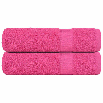 Asciugamani Doccia 2 pz Rosa 70x140 cm 360 g/mÂ² 100% Cotone