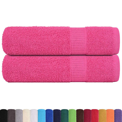 Asciugamani Doccia 2 pz Rosa 70x140 cm 360 g/mÂ² 100% Cotone