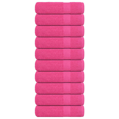Asciugamani Doccia 10 pz Rosa 70x140 cm 360 g/mÂ² 100% Cotone