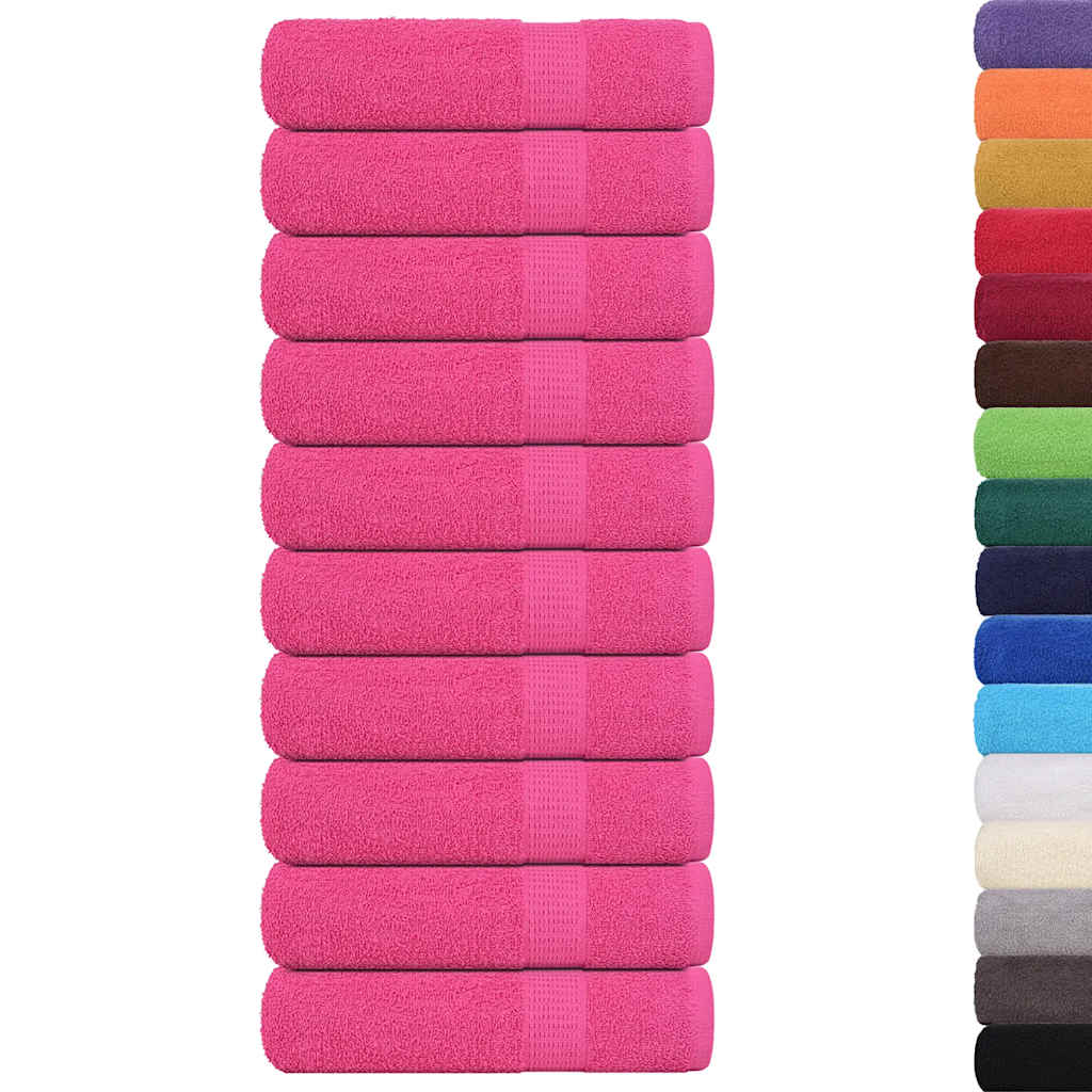 Asciugamani Doccia 10 pz Rosa 70x140 cm 360 g/mÂ² 100% Cotone