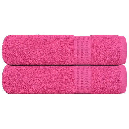 Asciugamani da Bagno 2 pz Rosa 100x150 cm 360 g/mÂ² 100% Cotone