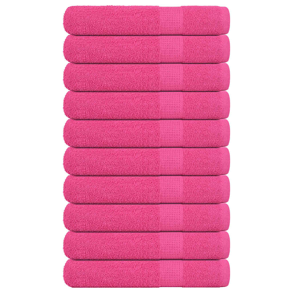 Asciugamani per Sauna 10 pz Rosa 80x200 cm 360 g/mÂ² 100% Cotone