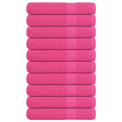 Asciugamani per Sauna 10 pz Rosa 80x200 cm 360 g/mÂ² 100% Cotone