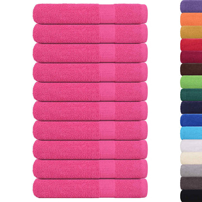 Asciugamani per Sauna 10 pz Rosa 80x200 cm 360 g/mÂ² 100% Cotone