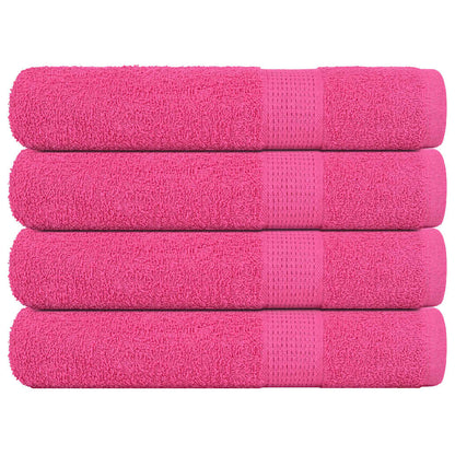 Asciugamani 4 pz Rosa 100x200 cm 360 g/mÂ² 100% Cotone