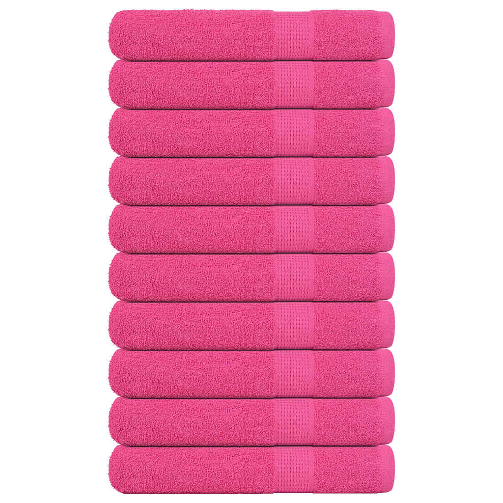 Asciugamani 10 pz Rosa 100x200 cm 360 g/mÂ² 100% Cotone