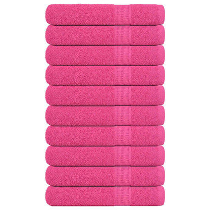 Asciugamani 10 pz Rosa 100x200 cm 360 g/mÂ² 100% Cotone
