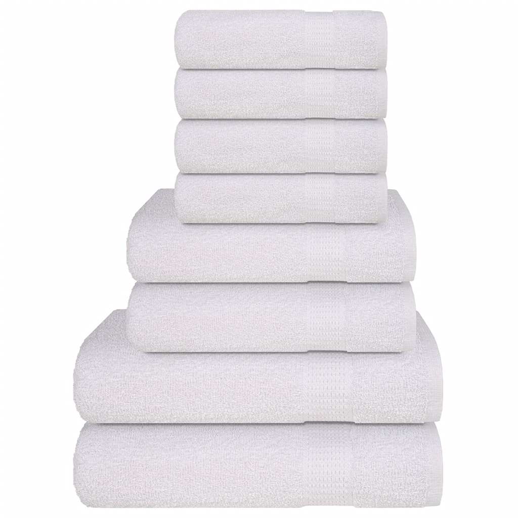 Set ASciugamani 8 pz Bianchi 360 gsm 100% Cotone