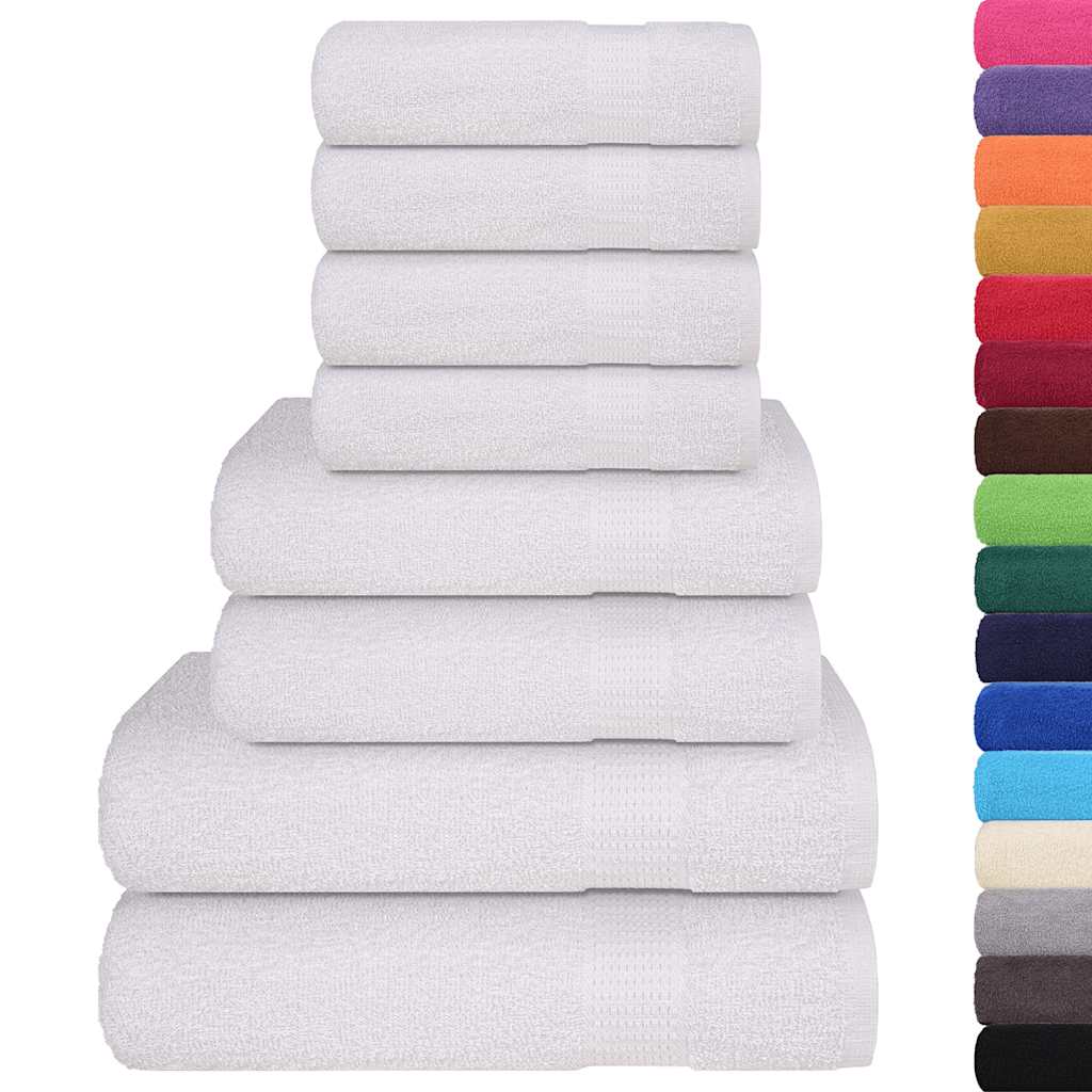 Set ASciugamani 8 pz Bianchi 360 gsm 100% Cotone