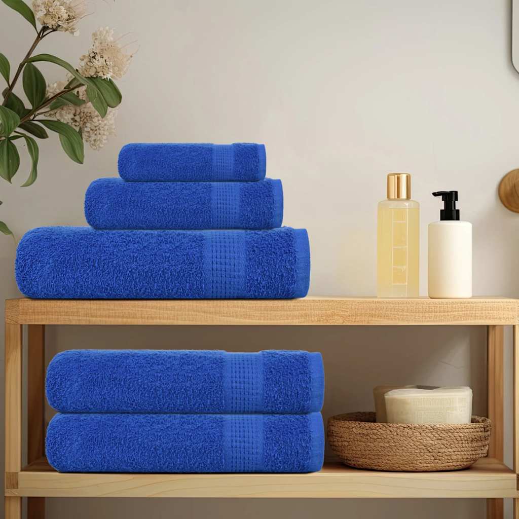Set Asciugamani 8 pz Blu 360 gsm 100% Cotone