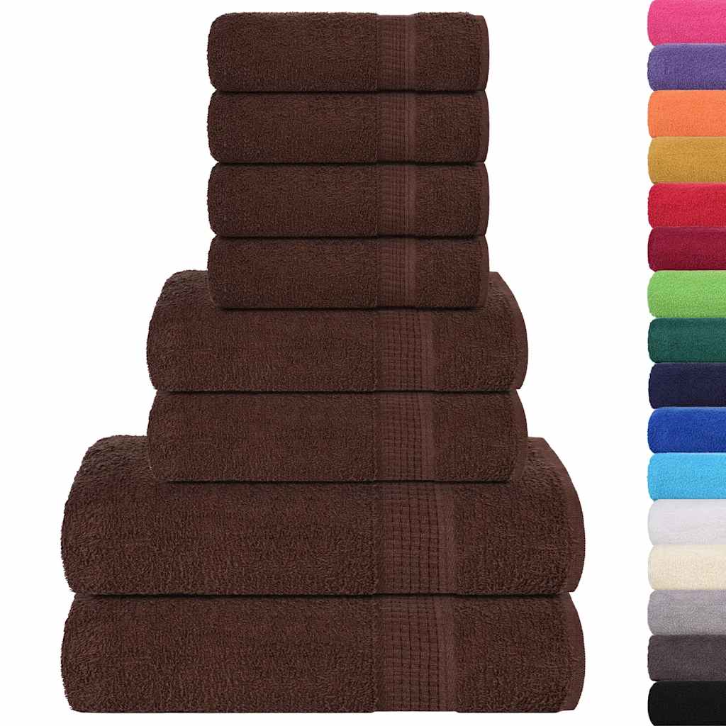 Set di asciugamani 8 pezzi FROGN Marrone 360 g/mÃ‚Â²