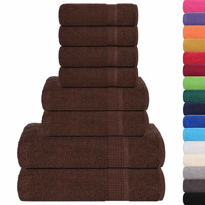 Set di asciugamani 8 pezzi FROGN Marrone 360 g/mÃ‚Â²
