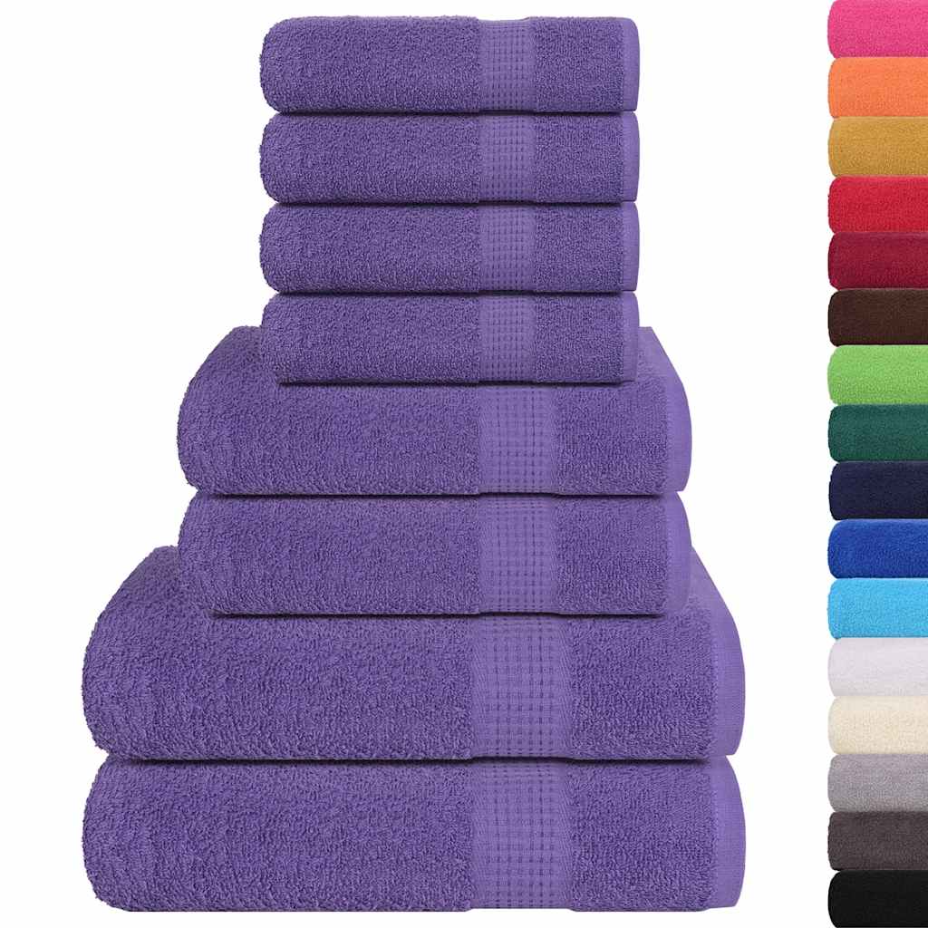 Set di asciugamani 8 pezzi FROGN Viola 360 g/mÃ‚Â²