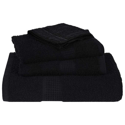 Set Asciugamani 8 pz Neri 360 gsm 100% Cotone