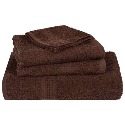 Set Asciugamani 8 pz Marroni 360 gsm 100% Cotone