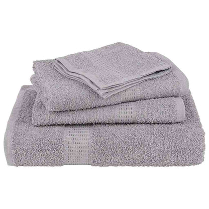 Set Asciugamani 6 pz Grigio 360 gsm 100% Cotone