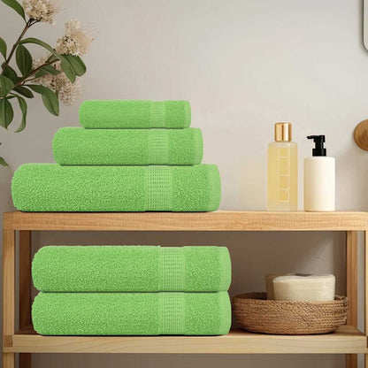 Set Asciugamani 6 pz Verdi 360 gsm 100% Cotone