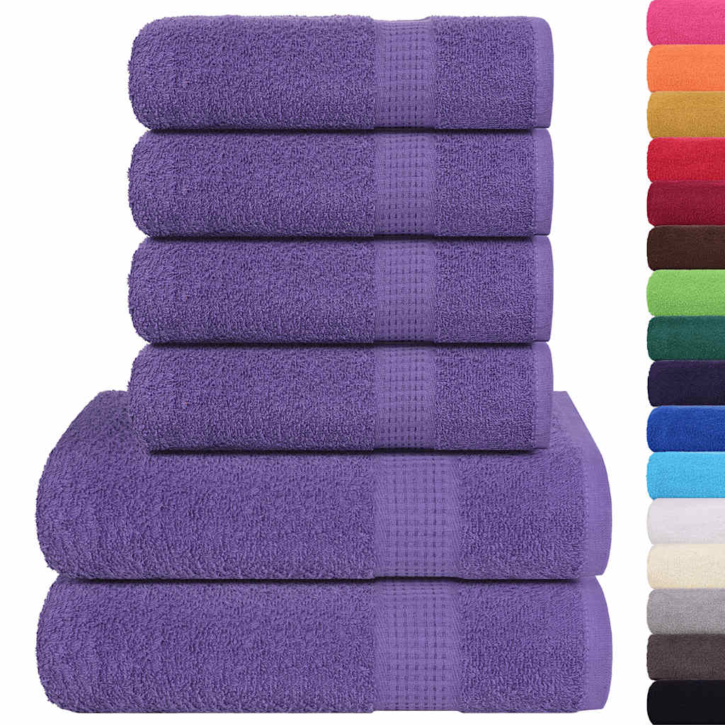 Set di asciugamani 6 pezzi FROGN Viola 360 g/m²