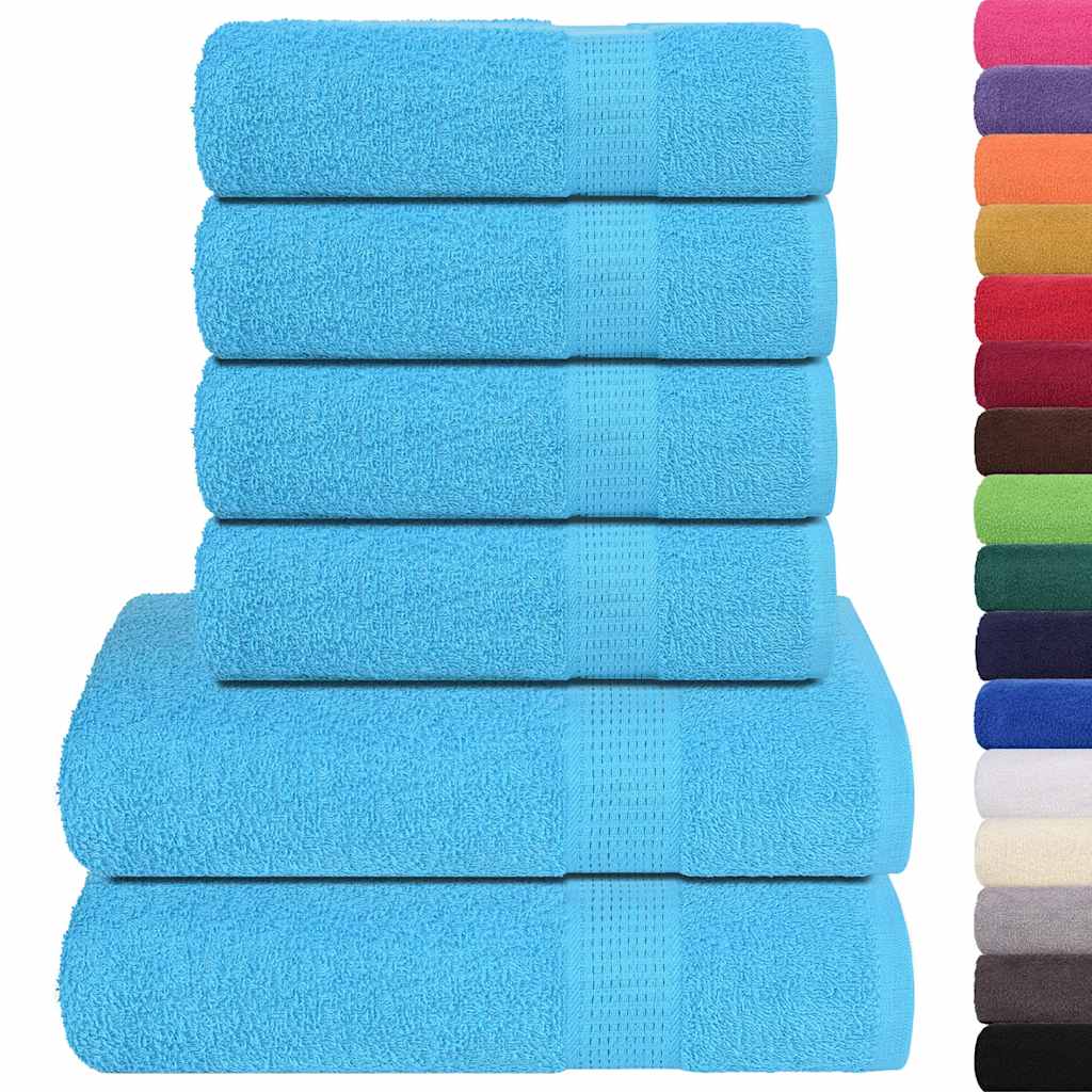 Set di asciugamani 6 pezzi FROGN Turchese 360 g/mÂ²