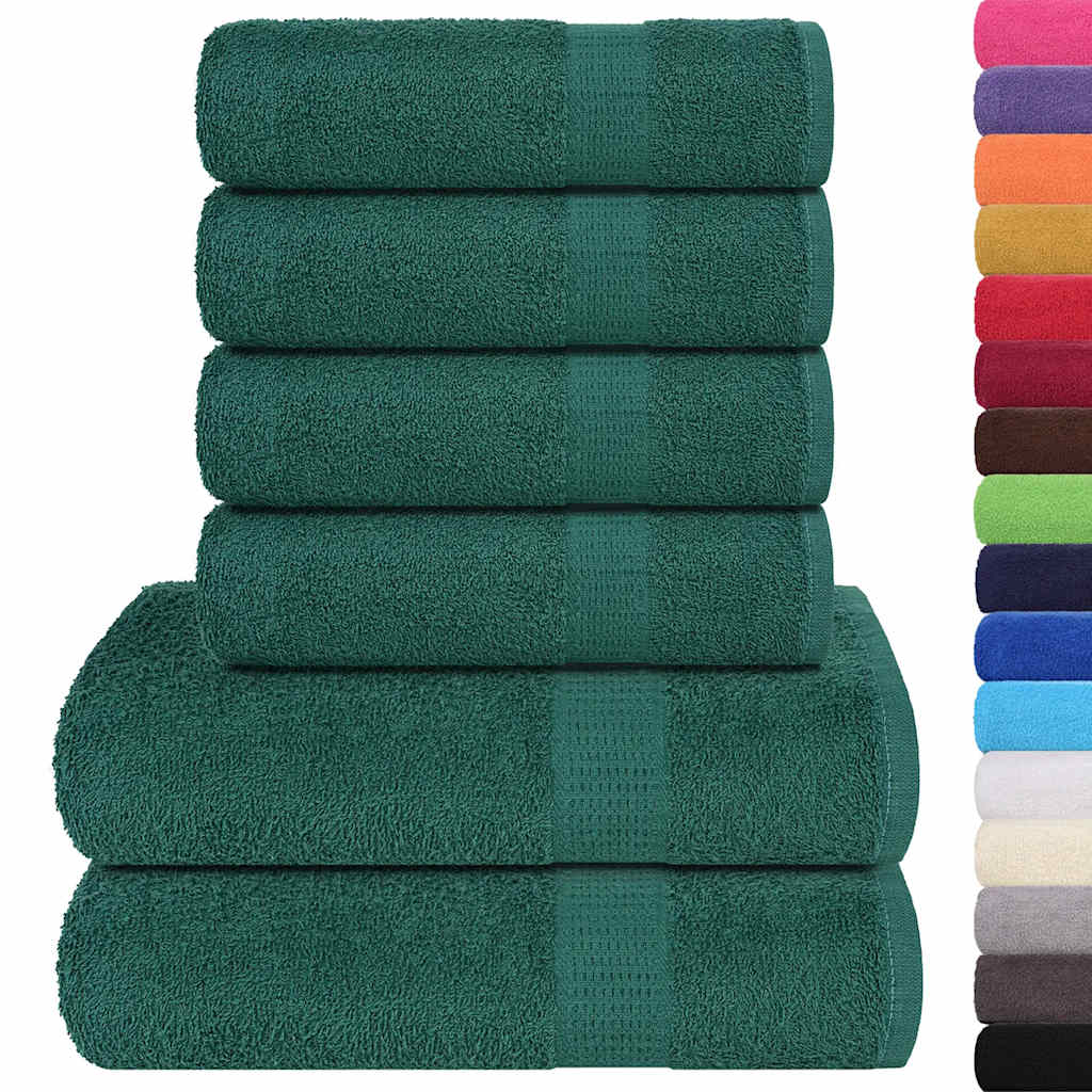 Set Asciugamani 6 pz Verde Mela 360 gsm 100% Cotone