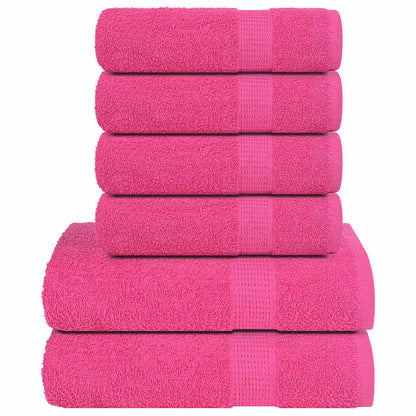 Set Asciugamani 12 pz Rosa 360 gsm 100% Cotone