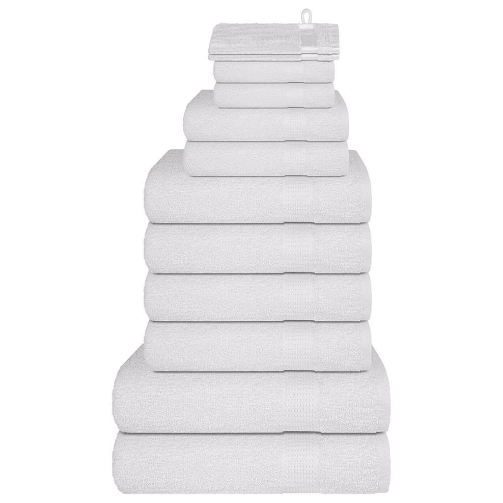 Set Asciugamani 12 pz Bianchi 360 gsm 100% Cotone