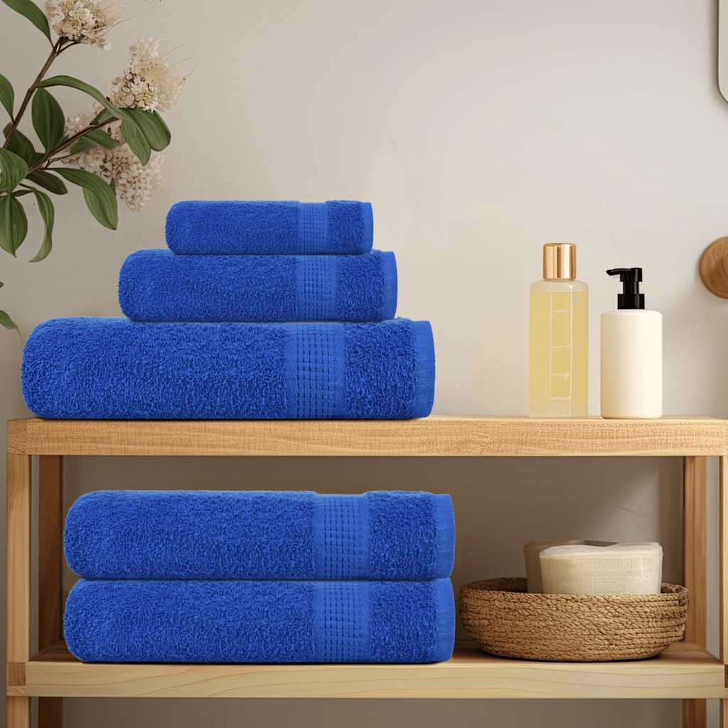 Set Asciugamani 12 pz Blu 360 gsm 100% Cotone