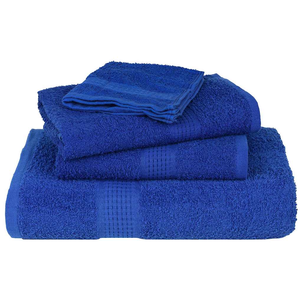Set Asciugamani 12 pz Blu 360 gsm 100% Cotone