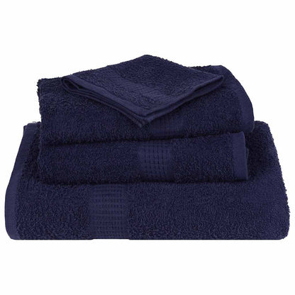 Set Asciugamani 12 pz Blu Navy 360 gsm 100% Cotone