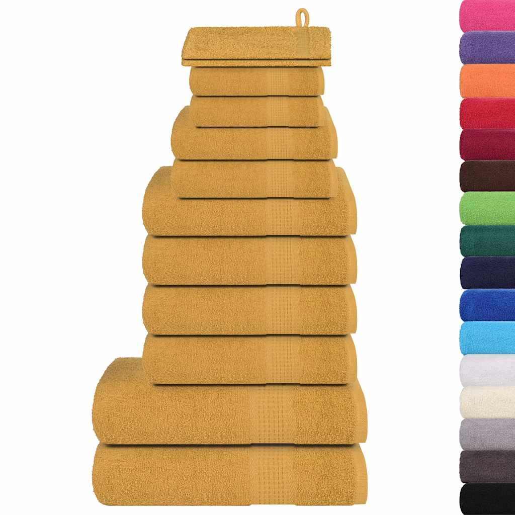 Set di asciugamani 12 pezzi FROGN Oro 360 g/mÂ²